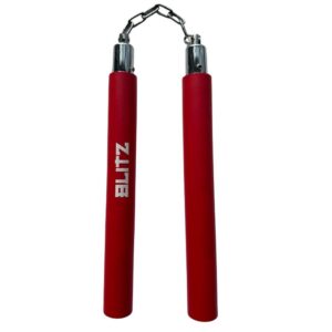 Nunchaku treningowe z łańcuchem - czerwone