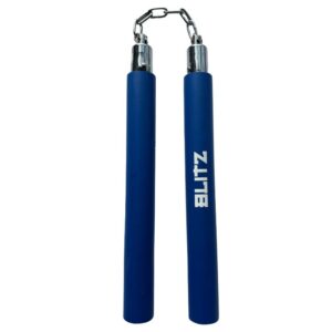 Nunchaku treningowe z łańcuchem - niebieskie